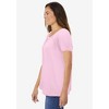 Woman Within Plus Size Perfect Short-Sleeve Shirred U-Neck Tunic - 4 of 4