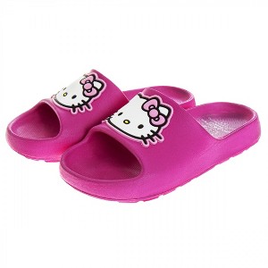 Adult Hello Kitty Logo Pink Slide Sandals - 1 of 1