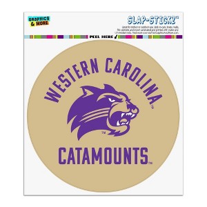 Western Carolina Catamounts Automotive Car Window Locker Circle Bumper Sticker - 1 of 4