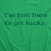 Mens Im Just Here To Get Lucky T Shirt Funny Saint Patricks Day St. Paddys Tee - Crazy Dog Men's T Shirt - 2 of 4