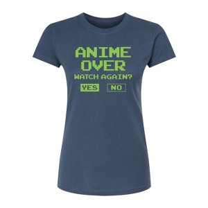 Women's - Instant Message - Anime Over Yes No Fitted Graphic T-Shirt - 1 of 4