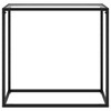 vidaXL Console Table Transparent, Black Toughened Glass, Powder-Coated Steel - 2 of 2
