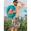 LA LEELA Men's Pareo Sarong Mini Beach Party Wrap One Size Tropical Black - 3 of 4