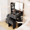 Vanity Desk With Mirror and LED Lights, 36-Inch Makeup Vanity Desk, Power Outlet, USB Ports, Stool - 4 of 4
