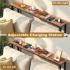 Rust Brown 1pcs Triamine Iron 100*15*79cm Entryway Table with Plugs - 3 of 4
