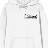 Batmanga Batman & Robin Riding Batmobile Long Sleeve White Adult Hooded Sweatshirt - 2 of 4