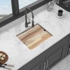 Quartz Kitchen Sink - 21x18in Black granite composite Workstation undermount kitchen sink - 3 of 4
