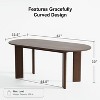 Wooakway 30"H Oval Wood Dining Table Kitchen Table Conference Table with 4 Legs - 3 of 4