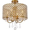 Elegant Lighting Elise 17 inch flush mount in brass - 3 of 4