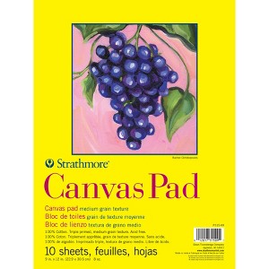 Strathmore 300 Series Canvas Pad, Tape Binding, 10 Sheet, 9x12 inch, 1 Count - 1 of 4