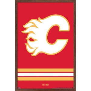Trends International NHL Calgary Flames - Logo 21 Framed Wall Poster Prints - 1 of 4
