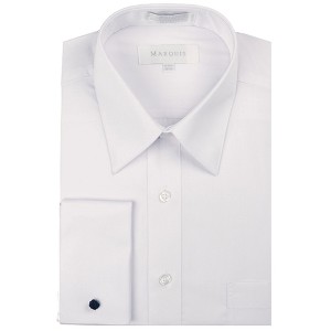 Marquis Men's Slim Fit French Cuff Dress Shirt - Cufflinks Included - 1 of 3