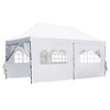 Whisen 10 x 20 Pop Up Canopy Tent with Sidewalls and Roller Bag, Heavy Duty Party Tent, Height Adjustable - 2 of 4