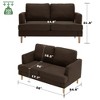 Gericco Loveseat Sofa 56", Small Couches for Small Spaces, Mid Century Love Seat Couches for Living Room, Upholstered 2-Seater Small Couch - 4 of 4