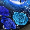 Acoinel 3 Pcs Butterfly and Rose Lightwight Ultra Soft Comforter Set with 2 Pillowcases, Blue - 4 of 4