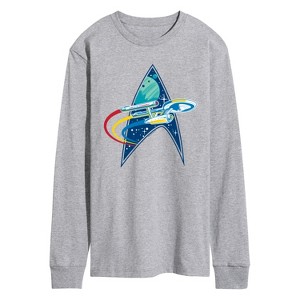 Men's - Star Trek - Enterprise Space Warp Long Sleeve Graphic T-Shirt - 1 of 4