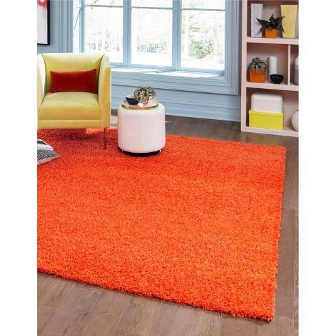 Orange area rug discount