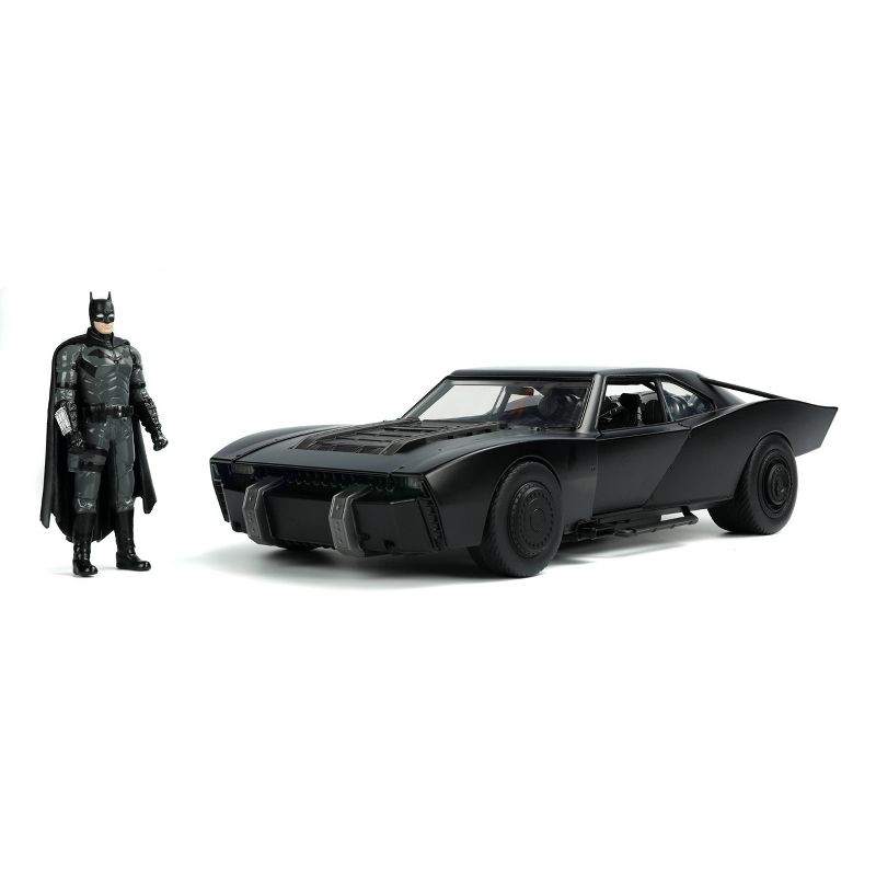 The Batman 1:18 Scale 2022 Batmobile Die-Cast Vehicle with Batman Figure, 1 of 7