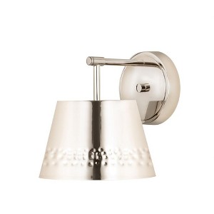 Maddox 1-Bulb Dimmable Wall Sconce - 8" Iron Shade for Bathroom, Bedroom, Hallway - 1 of 1