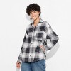 Women's Long Sleeve Oversized Flannel Button-Down Shirt - Wild Fable™ - 2 of 3