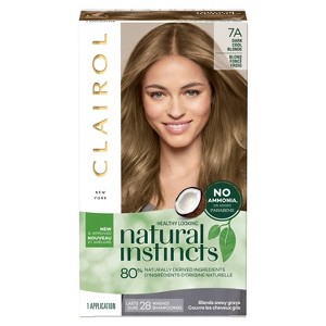 Clairol Natural Instincts Non-Permanent Hair Color - 7A Dark Cool Blonde, Sandlewood - 1 Kit, 7A-Dark Cool Yellow