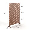 Dovelina Metal Outdoor Privacy Screen Freestanding Patio Decorative Screen (Set of 2) - 3 of 4