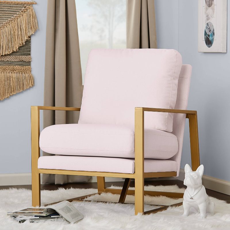 Hazel Accent Chair Blush Pink - Adore Decor, 2 of 11