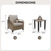 EAGLE PEAK Bistro Table and Chairs, Outdoor Bistro Set - 3 of 4