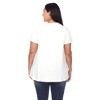 Plus Size Crisscross Neck Short Sleeve Top - White Mark - 3 of 4