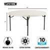 Lifetime 60-Inch Round Stacking Tables (4) and Chair (32) Combo, Almond - 3 of 4