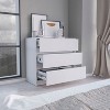 NicBex 3 Drawers Dresser for Bedroom,Simple Style Wooden Dresser with Free Handle,Dressers for Kids Room,Living Room,Entry and Hallway,White - 2 of 4