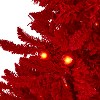 Nearly Natural 4-ft Red Flocked Fraser Fir Artificial Christmas Tree with 100 Red Lights, 14 Globe Bulbs and 270 Bendable Branches - 3 of 4