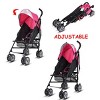 Infans Baby Lightweight Stroller, Compact Travel Stroller, Adjustable Backrest & Canopy, 5-Point Harness, Foldable Umbrella Stroller, Pink - 4 of 4