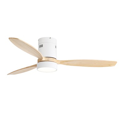 Sofucor 52" Low Profile Ceiling Fan with Remote 3 Wood Blades for Indoor/Outdoor