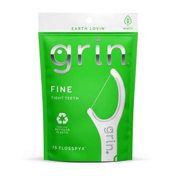Grin Oral Care Fine Flosspyx - Minty - 75ct