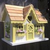 Home Bazaar 7.5" Sweetheart Cottage Wood Bird House Yellow & White - 2 of 3