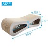 Kumasinova Cat Scratcher,29.5"x7.5" BC Corrugated Cardboard Pet Toy,Non-Toxic Cat Scratcher Pad - 2 of 4