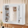 Kumasinova Bathroom Wall Cabinet with Mirror,Wall Mounted Medicine Cabinet with 4 Shelves,Mirrored Door Over Toilet Storage Cabinet for Bathroom - 2 of 4