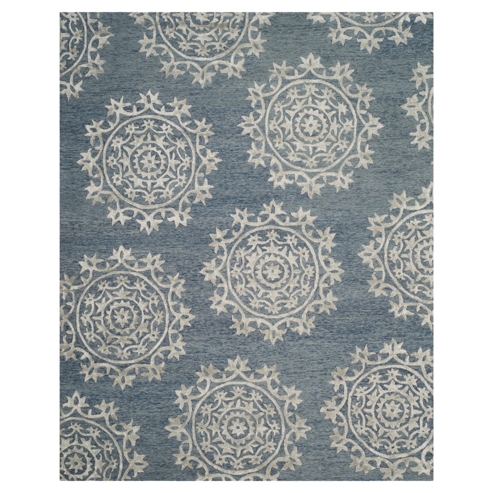 Blue Floral Tufted Area Rug 8'x10' - Safavieh