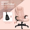 TiramisuBest 6-Point Vibrating & Heated Pink Office Chair with Reclining Back, Padded Arms & Remote - 4 of 4