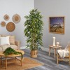 Nearly Natural 6-ft Bamboo Artificial Tree with 1024 Bendable Branches in Handmade Natural Jute Planter with Tassels - image 4 of 4