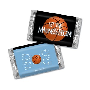 100ct Basketball Party Favors Hershey's Miniatures Candy Let the Madness Begin By Just Candy - Candy Not Included - 1 of 4