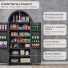 SinCiDo 71" High Modern Arched Kitchen Locker w/ Door Modern Locker w/ 3 Adjustable Shelves,6 Door Shelves, Kitchen,Bathroom Multi Purpose Cabinets - 4 of 4