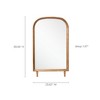 LuxenHome Horizon Arch Wooden 23.6" W x 39.6" H Wall Mirror with Legs Brown - 4 of 4