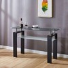 CAVINAS Console Table with Tempered Glass Top,Entryway Table with Storage Shelf,Console Table for Living Room - 3 of 4