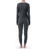 Fruit of the Loom Women's and Plus Thermal Long Underwear Henley Top and Pant Set - 3 of 4