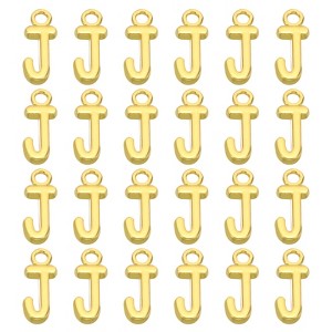 Unique Bargains Metal Bulk Elegant DIY Crafts Jewelry Making Initial Pendants 50 Pcs - 1 of 4