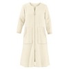 Collections Etc Textured Satiny Plush Zip Front Short Sleeve Robe - 2 of 4