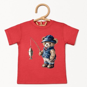 The Juniper Shop Teddy Bear Fisherman Toddler Short Sleeve Tee - 1 of 4