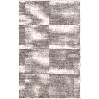 Vermont Brown Hand Woven Wool Area Rug 5' x 8'